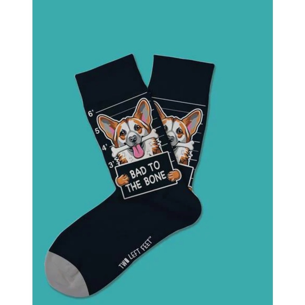 TWO Left Feet Kids Socks With BAD TO THE BONE GRAPHICS
